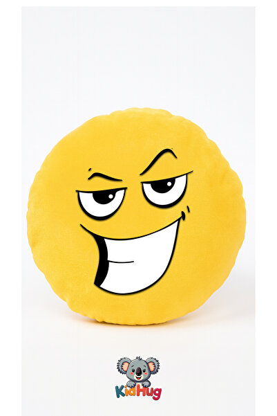 KidHug Emoji Surat Plush Pillow – Soft Plush Decorative Emoji Pillow 33 cm | ...