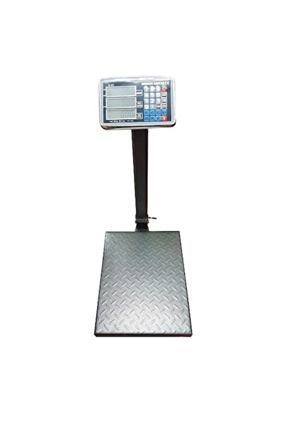 Vu Cântar electronic cu platformă 350 kg, afișaj LCD, baterie și placă metalică