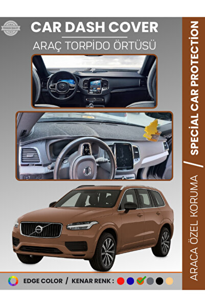 e-biz غطاء لوحة القيادة لسيارة فولفو XC90 (2015-2024) لوحة غطاء لوحة القيادة ...