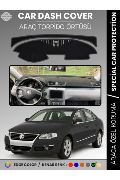 e-biz غطاء لوحة القيادة لسيارة فولكس فاجن باسات B6 (2005-2010) لحماية الصدر ا...