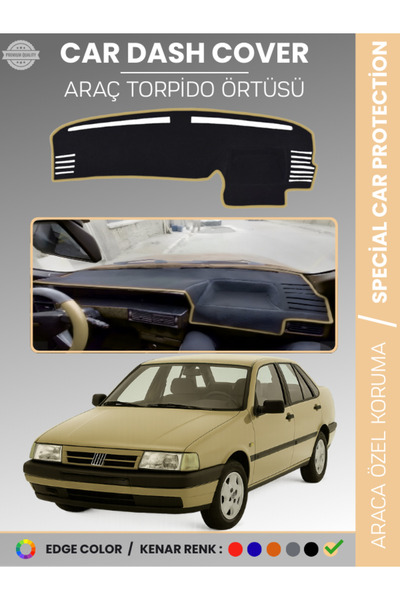 e-biz غطاء لوحة القيادة لسيارة فيات تيمبرا، موديل تناظري مع شاشة رقمية، مخصص ...