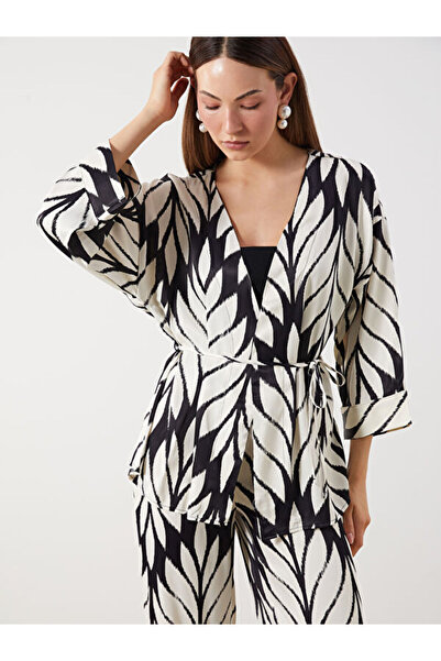 LC Waikiki I Shawl Roba Collar Embroidered Satin Women's Kimono from Freezen ...