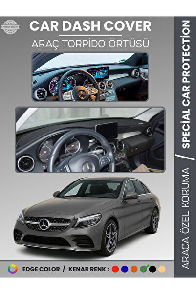 e-biz غطاء لوحة القيادة لسيارة مرسيدس سي كلاس W205 (2014-2020) عالي الجودة، ح...