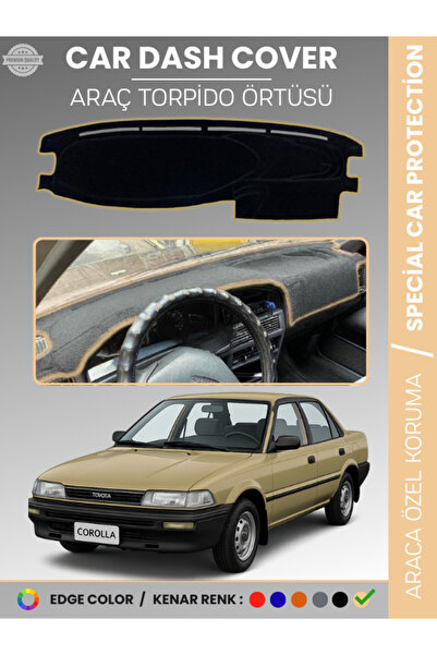 e-biz غطاء لوحة التحكم لتويوتا كورولا (1988-1991) سجاد سي آي تي آر حماية كامل...