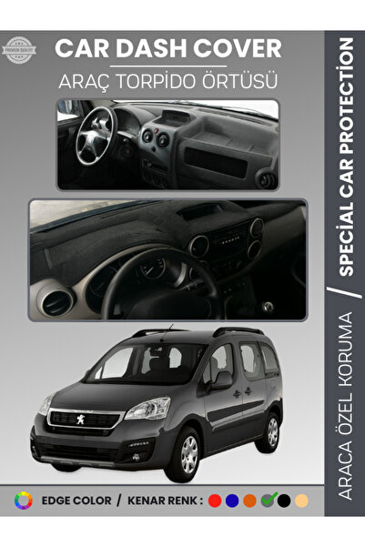 e-biz غطاء لوحة التحكم في السيارة لبيجو بارتنر تيبي (2008-2018) - حماية كاملة...