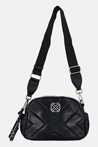 XTI Women Brand Logo Cross Body Bag, Black