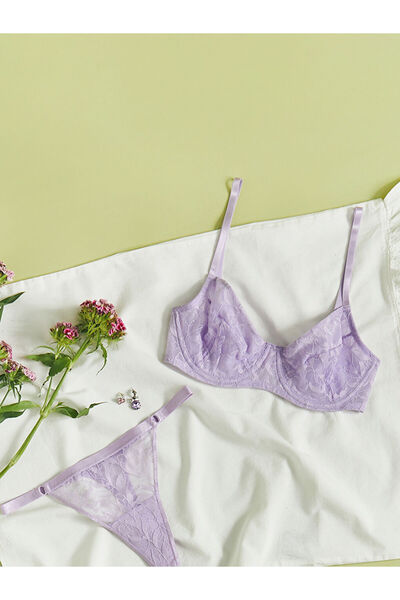 LC Waikiki Lilac Underwire Non-Padded Lace T-Shirt Bra