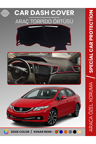 e-biz غطاء لوحة القيادة لهوندا سيفيك FB7 (2011-2015) - حماية كاملة للوحة القي...