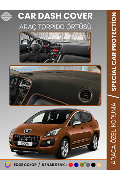e-biz غطاء لوحة التحكم في السيارة PEUGEOT 3008 (2011-2014) لحماية لوحة التحكم...