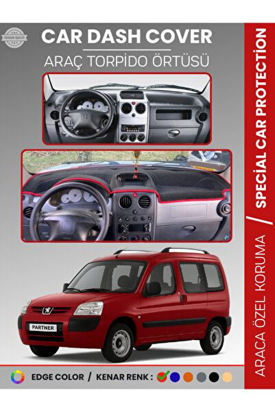 e-biz غطاء لوحة التحكم في السيارة PEUGEOT PARTNER (2002-2008) - حماية لوحة ال...