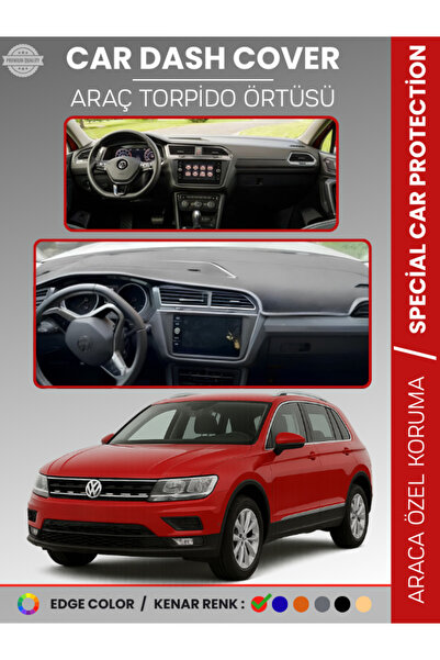 e-biz غطاء لوحة القيادة لسيارة فولكس فاجن تيجوان (2016-2023) مع حماية أمامية ...