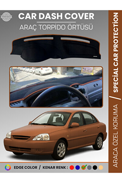 e-biz Kia Ri̇o (2000-2005) Dashboard Cover Front Panel Dashboard Protection P...