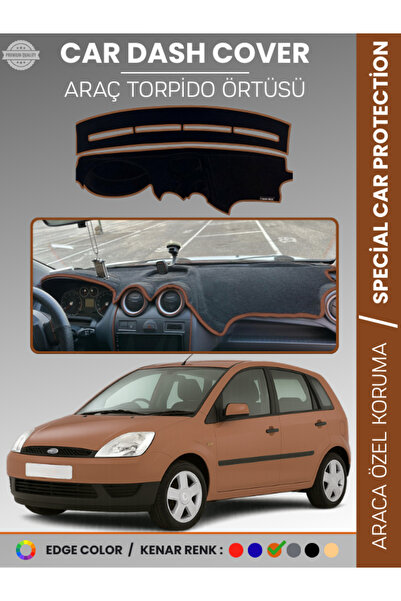 e-biz غطاء لوحة التحكم الأمامية لسيارة فورد فييستا (2002-2009) يحمي من التشقق...