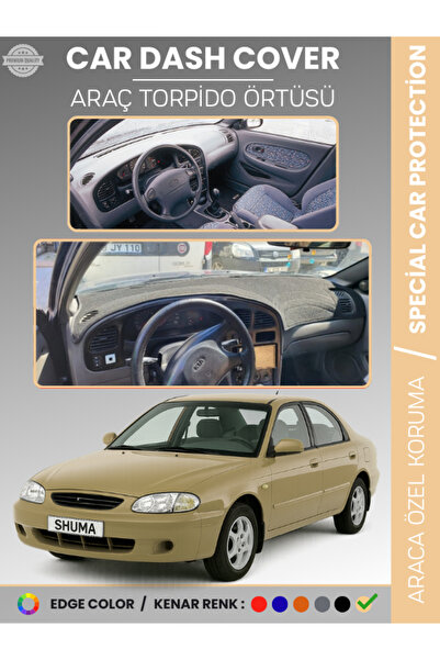 e-biz غطاء لوحة التحكم في السيارة كيا شوما (1995-2003) - حماية كاملة للوحة ال...