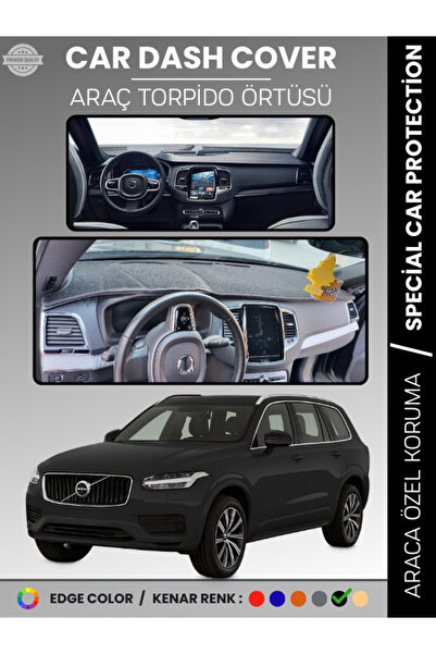 e-biz غطاء لوحة القيادة لسيارة فولفو XC90 (2015-2024) لوحة غطاء لوحة القيادة ...