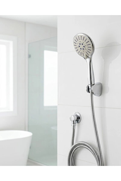 Epilons Multifunctional Hand Shower Set Anti-Limescale Shower Head Spiral Hos...