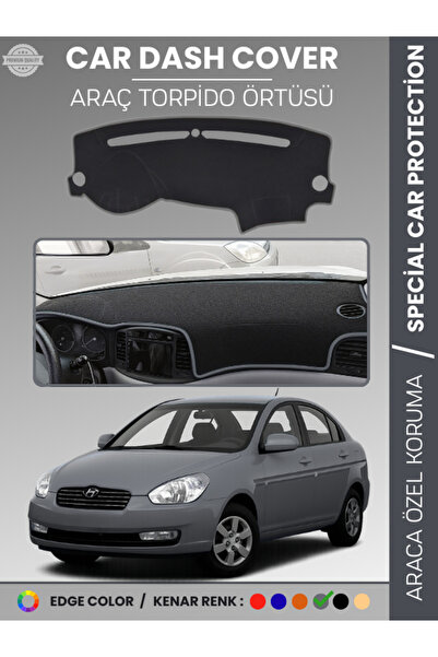 e-biz غطاء لوحة القيادة HYUNDAI ACCENT (2006-2011) K مانع للانزلاق متوافق تما...