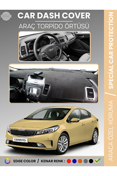 e-biz غطاء لوحة التحكم الأمامية لسيارة كيا سيراتو (2012-2019) - حماية كاملة ل...