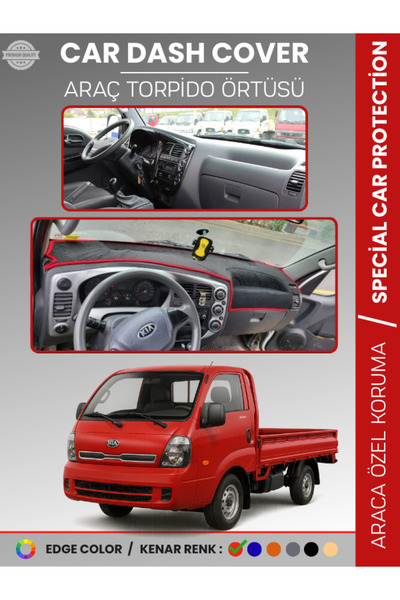 e-biz غطاء لوحة التحكم في السيارة كيا بونجو (2004-2019) - حماية كاملة للوحة ا...