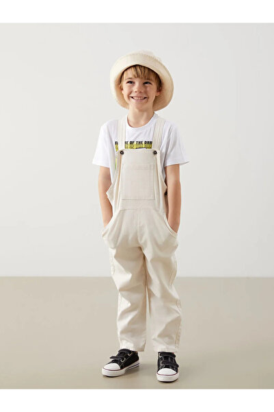 LC Waikiki حذاء LCW Kids باللون البيج بياقة مربعة من الجبردين للأولاد