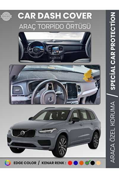 e-biz غطاء لوحة القيادة لسيارة فولفو XC90 (2015-2024) لوحة غطاء لوحة القيادة ...