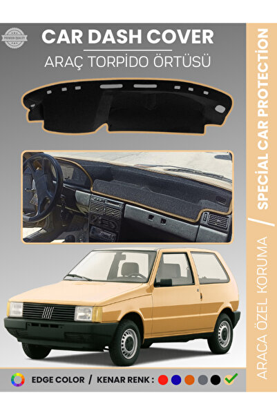 e-biz غطاء لوحة القيادة لسيارة فيات أونو 60,70 (1983-1995) مع حماية أمامية لل...