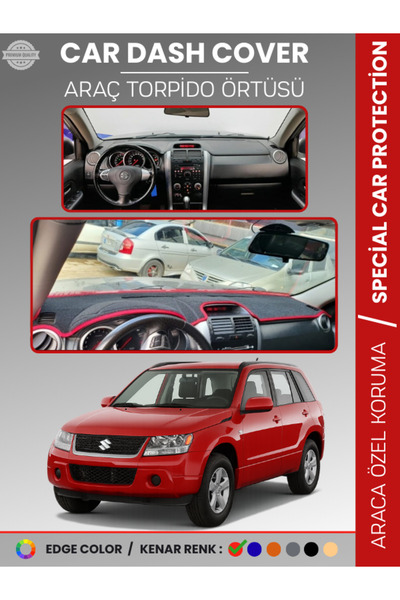 e-biz غطاء لوحة التحكم لسيارة سوزوكي جراند فيتارا (2006-2012) - حماية كاملة م...