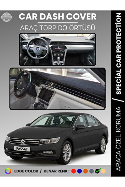 e-biz غطاء لوحة القيادة لسيارة فولكس فاجن باسات B8 (2015-2020) مع حماية أمامي...