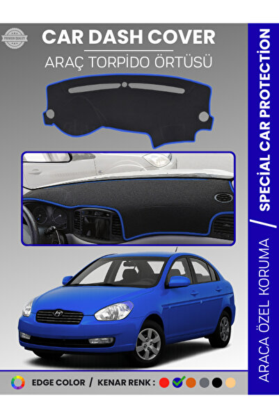 e-biz غطاء لوحة القيادة HYUNDAI ACCENT (2006-2011) K مانع للانزلاق متوافق تما...