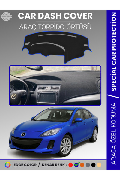 e-biz Mazda 3 (2009-2013) Dashboard Cover Panel Rug Si Protection Dashboard P...