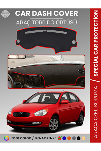 e-biz غطاء لوحة القيادة HYUNDAI ACCENT (2006-2011) K مانع للانزلاق متوافق تما...