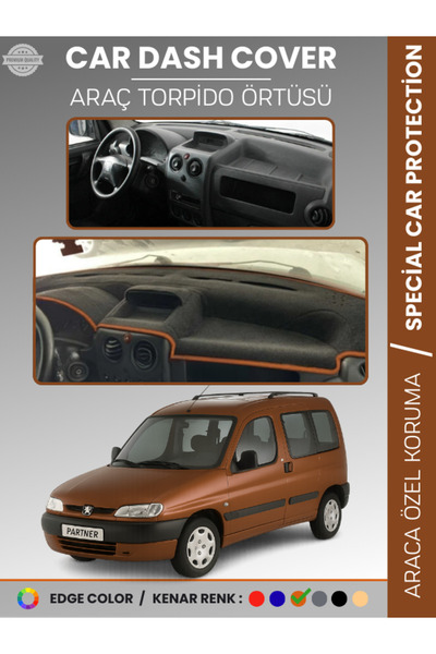 e-biz غطاء لوحة التحكم في السيارة PEUGEOT PARTNER (1996-2002) - حماية لوحة ال...