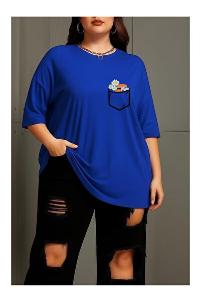 ZEMLİYA Unisex "Pocket Flower" Printed T-Shirt -Modern Style