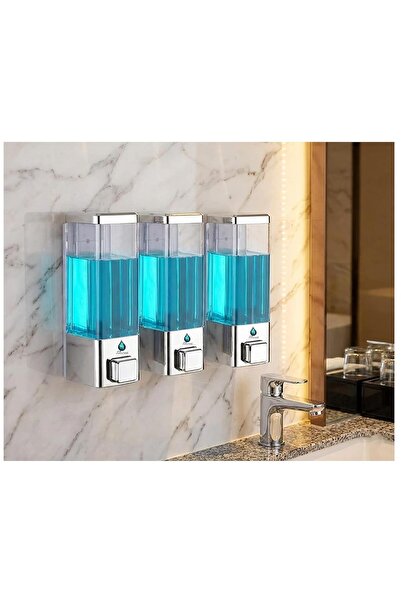 DLN SHOP 3 Pieces Wall Mounted Liquid Soap Dispenser Shampoo Dispenser. Both ...