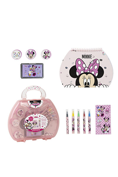 Minnie Mouse Комплект за оцветяване, Мини, куфарче, 30 страници, 10 части Роз...