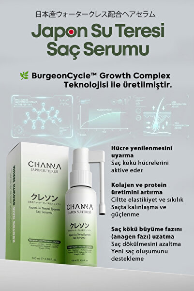 Channa Japon Teresi Serumu - Saç Kökü Oluşumunu Destekleyen BurgeonCycle & Growth Complex
