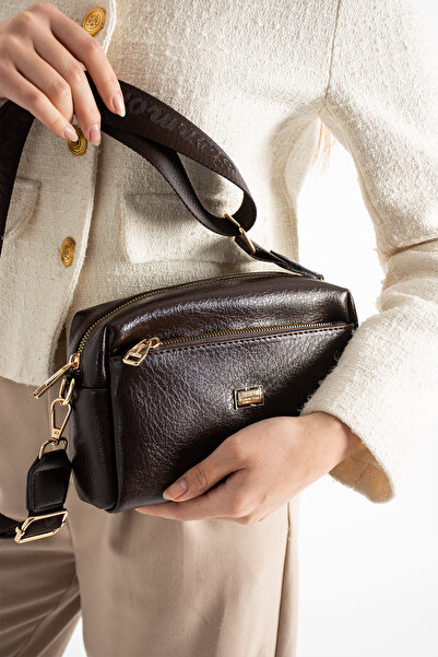 H&D COLLECTİON Femeie cu 3 ochi piele sintetică cu bretele late geantă crossbody