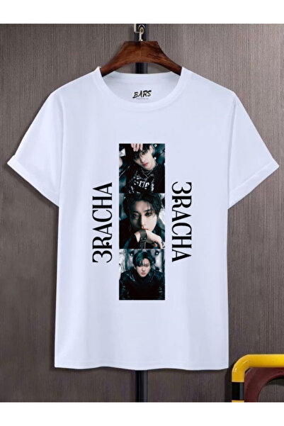 barsdepo 3RACHA Set cadou cu tricou și șapcă Stray Kids cu imprimeu |   Calit...