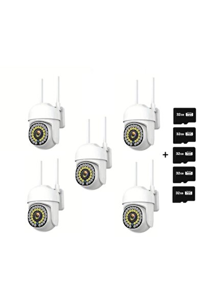 Jortan Set of 5 Surveillance Cameras, JT-8161QJ, Full Color, Smart & Wifi plu...