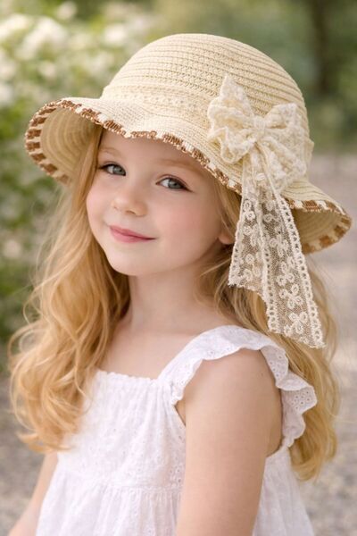EMKSHOP Bella Lace Dream Straw Hat