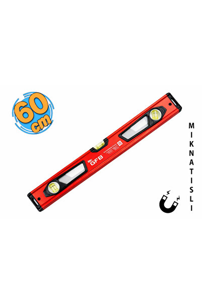 GFB GFB5522 Profesyonel Kırmızı Su Terazisi Mıknatıslı 60 cm