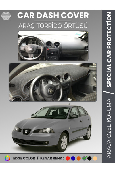 e-biz غطاء لوحة التحكم لسيارة SEAT IBIZA (2001-2008) Ha سجاد oruma، ملاءمة كا...
