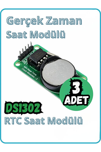Arduino 3-adet DS1302 Gerçek Zaman Saat Modülü (RTC)