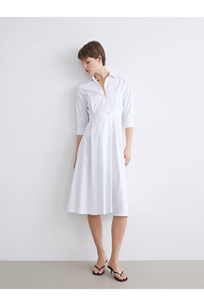 LC Waikiki I قماش بوبلين مُفَصَّل عند الخصر فستان قميصي من متجر فريزن ستور