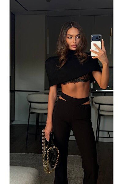 Friday Mood Kadın Tasarım Crop Top & Pantolon Takım