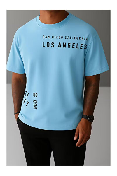 ZEMLİYA Ουνισέξ Μπλουζάκι  "Σαν Ντιέγκορ & Λος Άντζελες " με τύπωμα - Μοντέρν...