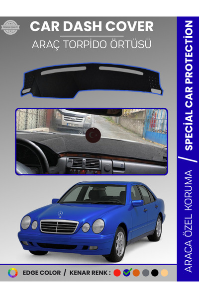 e-biz غطاء لوحة القيادة لسيارة مرسيدس E200 / E220 / E240 W210 (1995-2002) عال...