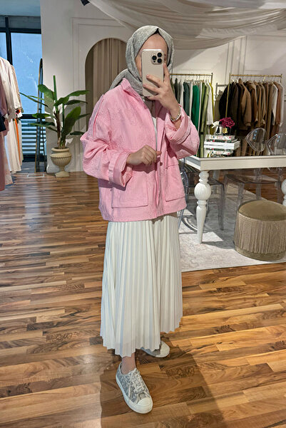 Rukayyel Desenli Ceket - Pembe
