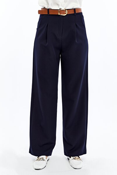 sehatex Women's Trousers Dabıl Crep Fabric Relaxed Fit