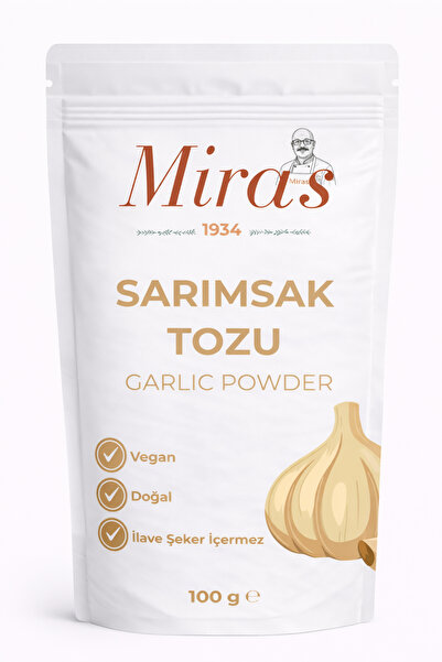 Miras 1934 Sarımsak Tozu Katkısız 100g | Et, Tavuk ve Soslar İçin Doğal Aroma...